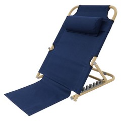 Folding Adjustable Sit up Back Rest Portable Lifting Bed Backrest Deep Blue NEW