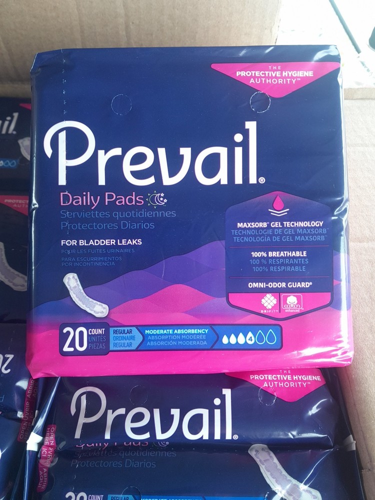 FREE SHIPPING! Women’s Prevail Daily Pads for Bladder Leaks | 20 count NEW