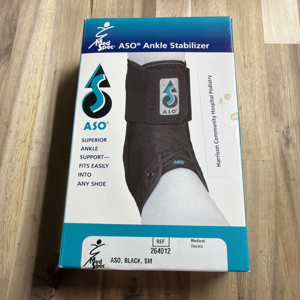 Med Spec 264012 Small Size ASO Ankle Stabilizer / Brace Support- Black NEW FL