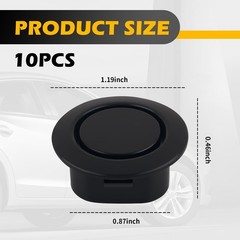 10PCS Car Bumper Hole Plugs for Parking Sensors, Radar Hole Plastic Covers