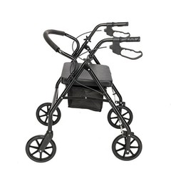 Medical Bariatric Rollator Support 286lb Folding Rolling Walker Adult w/4 Wheels
