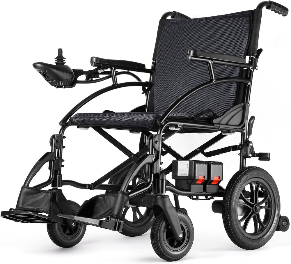 SLF30 Foldable Electric Wheelchair for Adults, 300 Lbs Capacity, Airline Approve