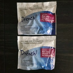 DRENCH! 2 Pack No Rinse Shampoo & Conditioning Cap NEW EXP 03/2027