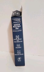 Copper Fit Arch Relief Plus Wraps Orthotic Support Adjustable Compression 2Pk