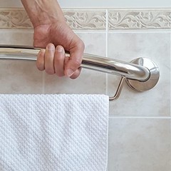Steel 24″ Towel Bar Grab Bar Combo, Plus Towel Bar by , ADA Compliant