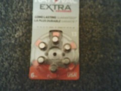 RAYOVAC EXTRA ADVANCED hearing aid batteries, size 13 batteries, 6 pack, NIP