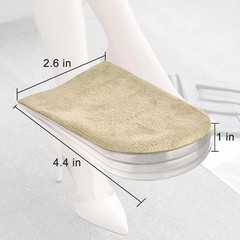 AccEncyc Adjustable Heel Lift Inserts 2 Pack Soft Silicone 1/4 Inch, Beige