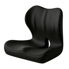 BANKQF Seat Cushion for Office Chair and Car, Ergonomic Memory Large, Black