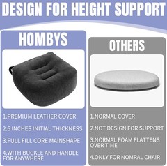 HOMBYS Extra Thick Chair Cushions for Office,6.5 in Breathable Adult Booster …