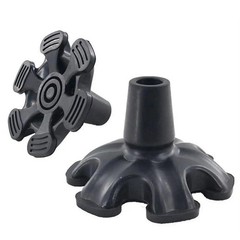Cane Tip with 6 Support Rubber Foot for Walking Canes 3/4 Inch Shaft, Self-Stand