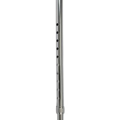 Cane Round Handle Blue Jay Silver with Vinyl Comfort Grip