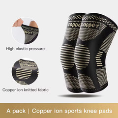2x Copper Knee Sleeves Compression Brace Support Sport Joint Injury Pain
