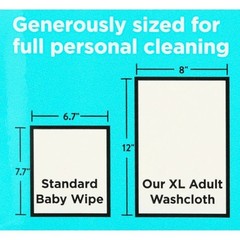 Assurance Premium XL Washcloths for Adults, Disposable & Pre-Moistened (192 Ct)