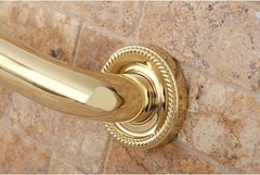 Designer Trimscape Camelon 24-Inch Grab Bar, Polished Brass