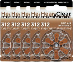 All-in-One Size 312 PR41 Hearing Aid Battery Pack – 30 Batteries, Long Life