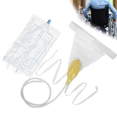 2x 1000ml Men Portable Wearable Urinal Urine Bag Collector Toilet Male Travel US