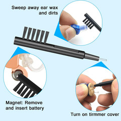 Hearing Aid Cleaning Kit, Hearing Aid Cleaning Tools, Hearing Aid Brushes for Cl
