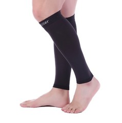 Doc Miller Calf Compression Sleeve 1 Pair 15-20 mmHg Varicose Veins BLACK