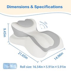Ergonomic Heart-shaped Memory Foam Chest Support Pillow, Cute Backrest Cushion T