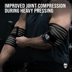 Elbow Support Wraps Flexibility 40 Inch Compression Strap Powerlifting Brace for