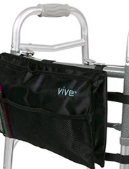 Vive Walker Bag Water Resistant Accessory Basket Provides Hands Free Storage Bk
