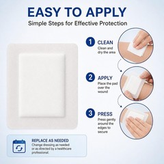 Sterile Gauze Island Dressing, Non-Woven, Medical-Grade Adhesive, 4×6 Inches
