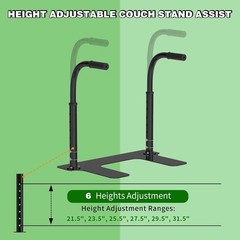 Thooum Heavy Duty Couch Stand Assist Adjustable Chair Lift Aid 400LB Black.