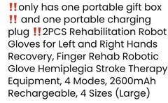 XiangAi Robotic Rehab Glove Left & Right L Rechargeable Touch Panel Black