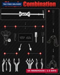 9-Way Slide Hammer Puller Set, Front Wheel Hub Remover & Rear Wheel Axle Removal