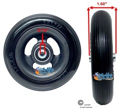 Set of 5″ or 6″ Wheelchair Caster Wheels With 1.60″ Hub and 5/16″ Bearings