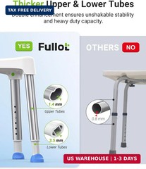 Space-Saving Triangular Shower Chair for Inside Shower, FSA/HSA Eligible 400 lbs