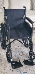 Drive Medical Folding Transport Wheelchair Full Arm Removable SwingAway Footrest