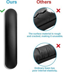 Premium Wheelchair Armrest Pads, Black 1 Pair Compatible with All Brands 10-1/4″