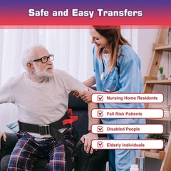 Gait Belt with Handles – Transfer Belts for Seniors, Bariatric, Disabled, Eld…