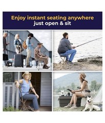 Drive Medical RTL10365-ADJ Folding Lightweight Cane Seat, Adjustable Height