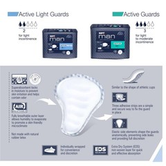 Man Active Guards, Incontinence Bladder Control Pads, 7-1/2″ x 9-3/10″, 15 Co…
