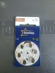 Starkey 312 Hearing Aid Batteries Packs of 6 1.45V Exp. 2/28