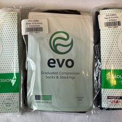 Evo Nation Graduated Compression Socks Mens Size L Multicolor mmHg 3 Pair