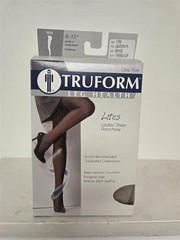 Truform Lites Ladies Sheer Knee Open Toe Highs 8-15 mmHg Beige QueenPL
