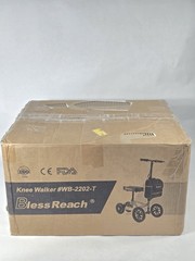 BlessReach WB-2202-T All Terrain Knee Scooter Walker Foldable Disc Brake 300lb