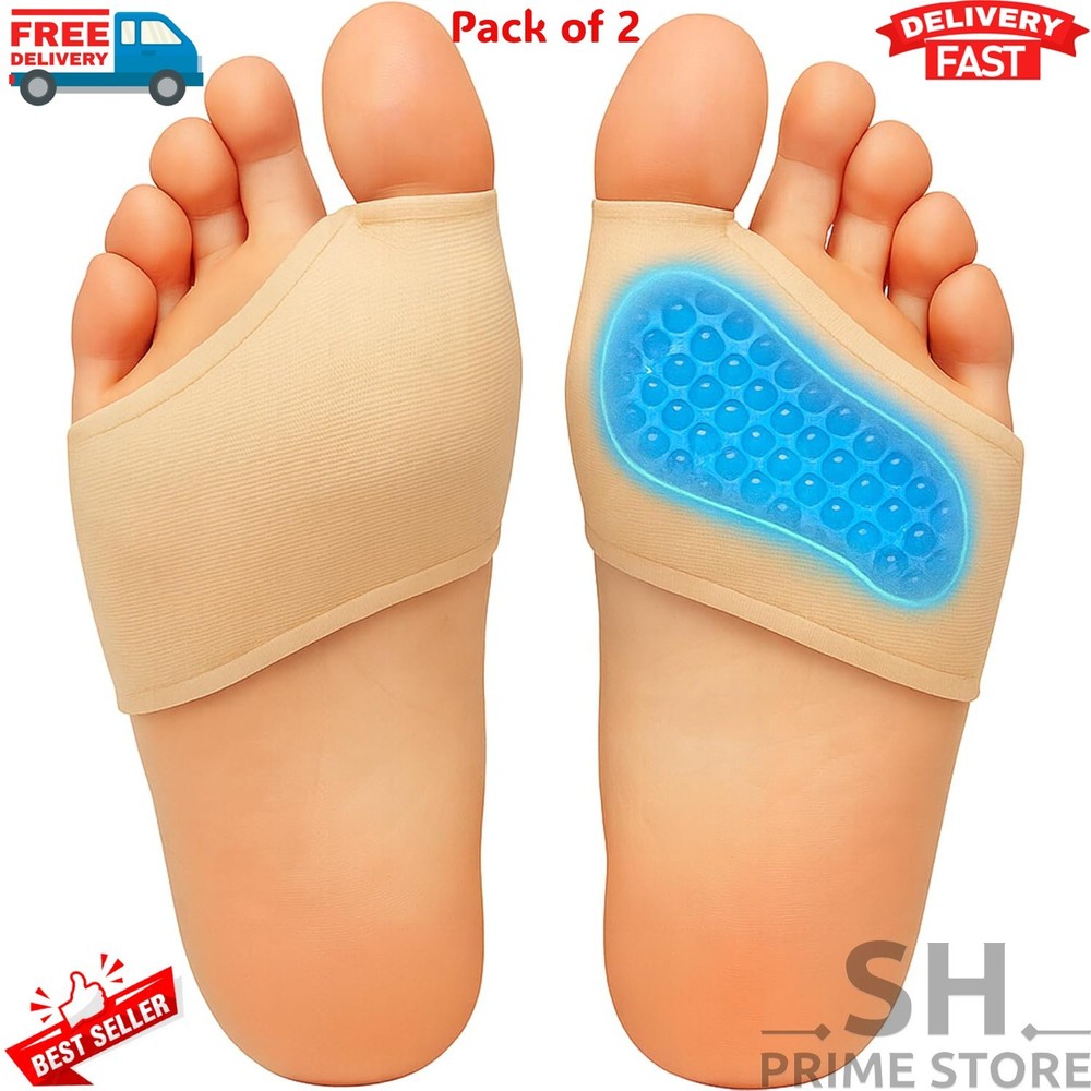 2 Pack For Man Women Fabric Metatarsal Pads Sleeve with Gel Sole Cushion