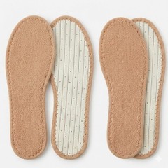 2 Pairs Terry cotton cloth insoles,Best Barefoot Insoles (US size 5-13)