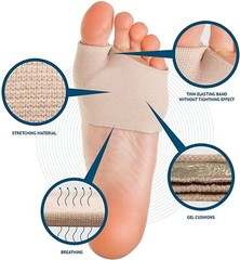 4 Pack For Man Women Fabric Metatarsal Pads Sleeve with Gel Sole Cushion Gift US