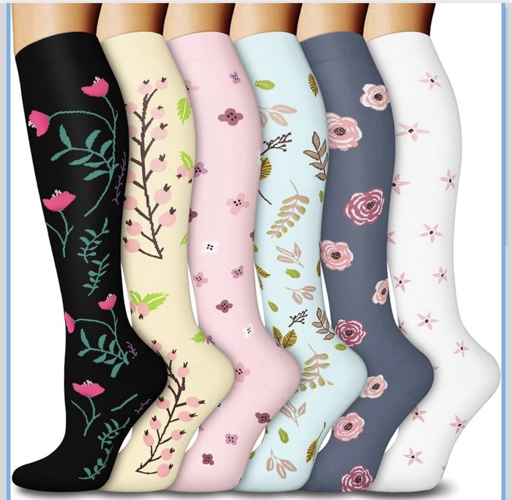 Fuelmefoot 6 Pairs Compression Socks for Women & Men 15-20Mmhg Graduated Support