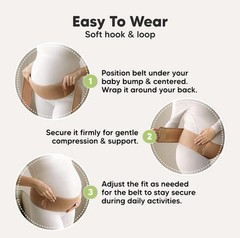 KeaBabies Ease Maternity Support Belt M/L Breathable Stretchable Beige
