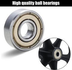 2 Pcs Walker Wheels Replacement 8 Inch Solid Wheelchair Front Wheels, Anti-Slip