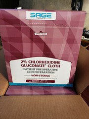 Case, Sage 2% Chlorhexidine Gluconate Cloth Patient Preoperative Skin Prep 9707