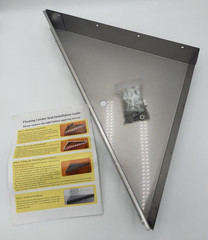 Floating Corner Shower Bench Kit 17x17x24.5 Stainless Wall Mount Seat Shelf