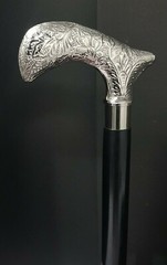 Antique Vintage Victorian Handle Brass Wood Walking Stick Cane Designer Gift
