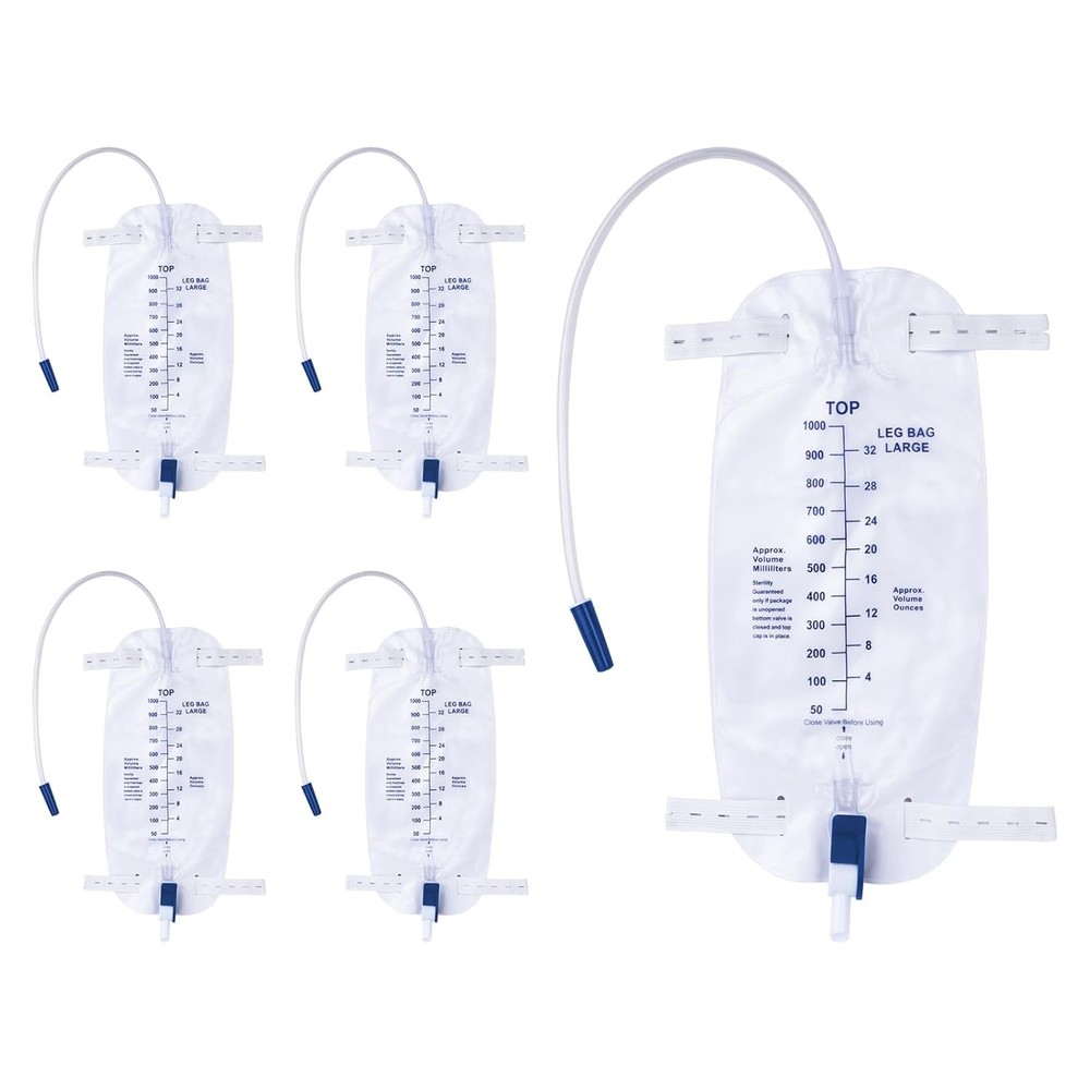 1000ml Urinary Drainage Bags Anti-Reflux for Men Women Leg Bag Catheters